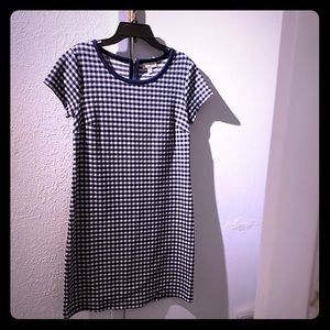 2/$29 Maison Jules navy checkered dress XS